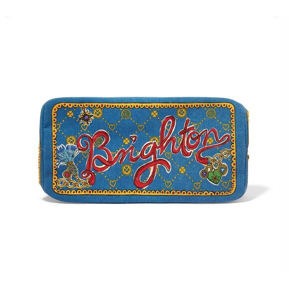 Brighton Glitterling Love Jewel Charm Print Canvas Tote Bag - Picture 3 of 9